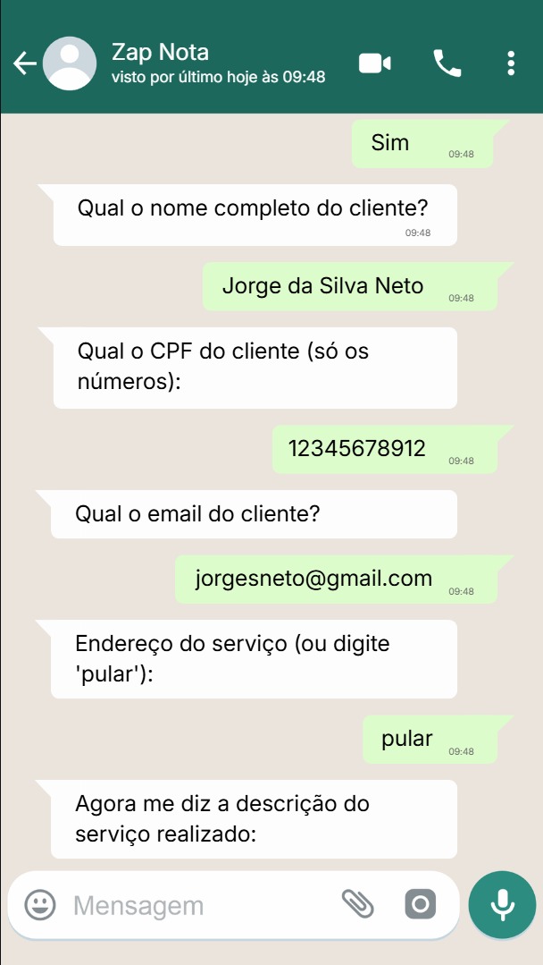 Tela 2 - Respostas automáticas